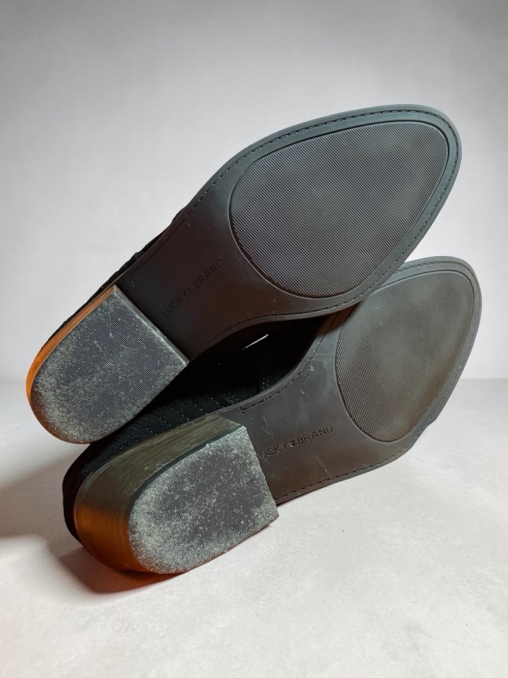 Lucky Brand Black Suede Ankle Bootie- Size 8.5 - Picture 8 of 12